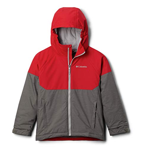 Columbia Boys' Toddler Alpine Action II Jacket, City Grey Heather/MTN Red, 2T