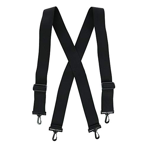 CTM - Tirantes elásticos para hombre grandes y altos con extremos de gancho de plástico CTM - Tirantes elásticos para hombre grandes y altos con extremos de gancho de plástico