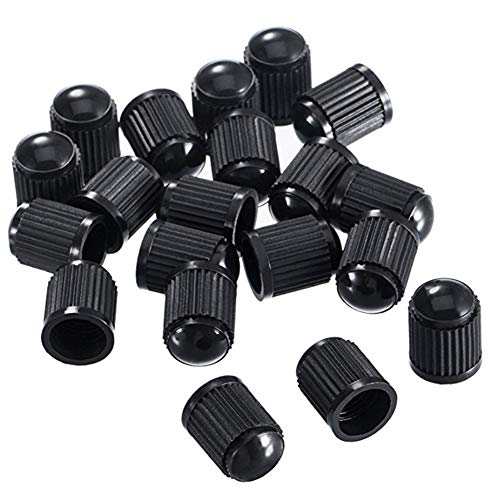 DDG EDMMS - Tapones de plástico para válvulas de neumáticos, 50 unidades, color negro