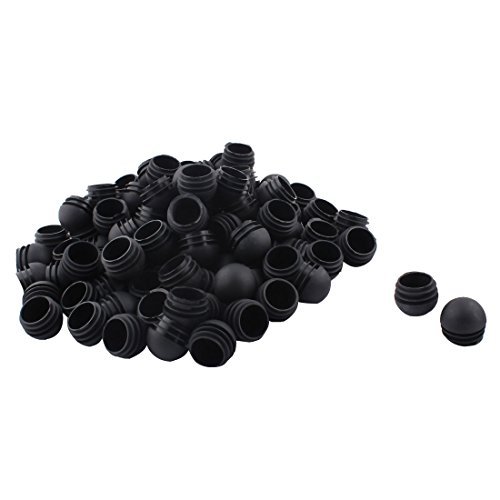 DealMux de plástico Que Protege Conteras Protecter Tubos Redondos de 32 mm de diámetro 100pcs Caps Negro