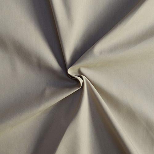 Designers-Factory - Tela de algodón (algodón de popelina de algodón, 1 m x 1,46 m), color beige