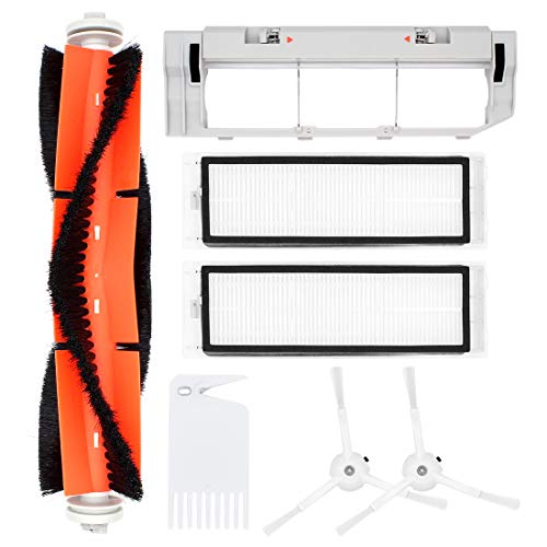 DingGreat Accesorios para aspiradoras para Xiaomi Roborock S55 S50 S51, Incluye 2 Cepillo Lateral, 1 Cepillo Principal, 2 Filtro HEPA, 1 Tapa del Cepillo Principal, 1cepillo de Limpieza DingGreat Accesorios para aspiradoras para Xiaomi Roborock S55 S50 S51, Incluye 2 Cepillo Lateral, 1 Cepillo Principal, 2 Filtro HEPA, 1 Tapa del Cepillo Principal, 1cepillo de Limpieza