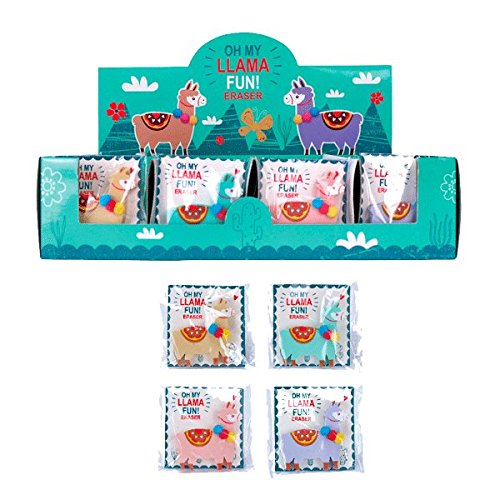 DISOK Borrador con Pompon Llamas presentado en Original Bolsita de Regalo (Precio Individual) - Borradores Divertidos con Formas Originales DISOK Borrador con Pompon Llamas presentado en Original Bolsita de Regalo (Precio Individual) - Borradores Divertidos con Formas Originales