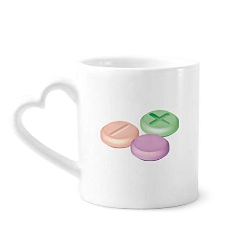 DIYthinker píldora Productos de atención Sanitaria patrón de café de la cerámica Taza de cerámica con la manija 12 oz Regalo del corazón