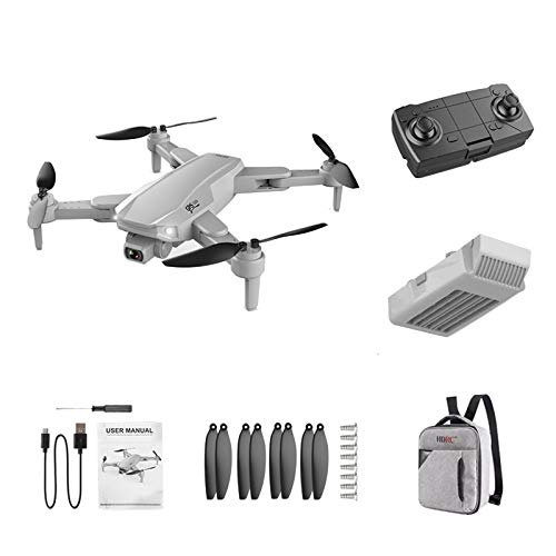 Dron GPS 6K Dual HD Cámara Aire Profesional WIFI FPV Motor sin escobillas RC Plegable Cuadricóptero Remote Distancia 3KM, 29 x 21 x 10 cm, con bolsa de almacenamiento (Gray)