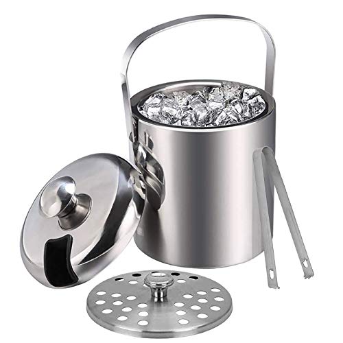 Emsmil Cubitera con Pinza y Tapa 1,3 L Aislamiento de Doble Pared Cubo de Hielo de Acero Inoxidable Cubiteras para Enfriador de Champá y Vino Cerveza Refrigerada Bebidas y Alimentos Emsmil Cubitera con Pinza y Tapa 1,3 L Aislamiento de Doble Pared Cubo de Hielo de Acero Inoxidable Cubiteras para Enfriador de Champá y Vino Cerveza Refrigerada Bebidas y Alimentos