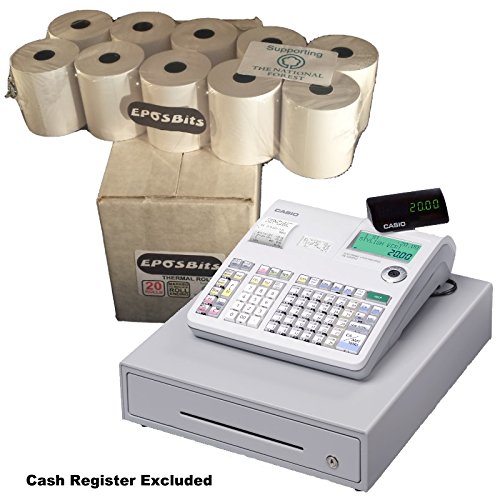 EPOSBITS® Rollos de marca para caja registradora Casio SE-S2000 SES2000 SES SE S S2000 2000 – 20 rollos EPOSBITS® Rollos de marca para caja registradora Casio SE-S2000 SES2000 SES SE S S2000 2000 – 20 rollos