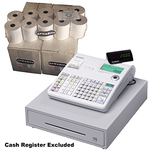EPOSBITS® Rollos de marca para caja registradora Casio SE-S2000 SES2000 SES SE S S2000 2000 – 40 rollos EPOSBITS® Rollos de marca para caja registradora Casio SE-S2000 SES2000 SES SE S S2000 2000 – 40 rollos