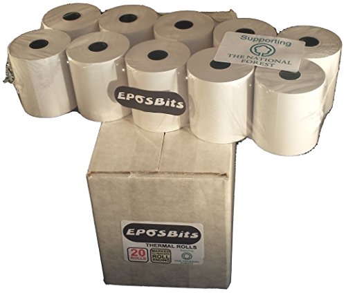 EPOSBITS® - Rollos de recibo hasta 20 rollos para Casio SE-S2000 SES2000 SE-S2000 SE-52000 SE52000 SE-52000