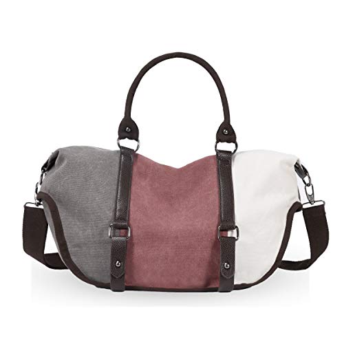 Eshow Bolso de Hombro de Lona para Mujer, se Puede Utilizar como Bolso Bandolera Cruzada o Bolso de Mano, Adecuado para Trabajo, Escolar y Compras