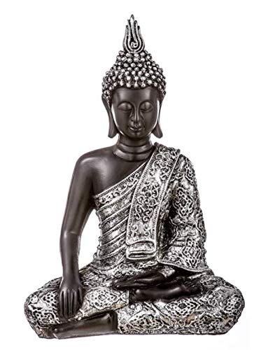 EURASIA® Figura Decorativa de Buda - Budas Decorativos en Resina - Decoración de Hogar (A) 35cm