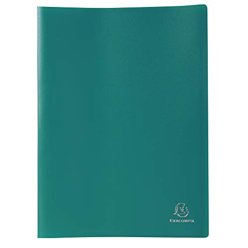 Exacompta 85103E - Carpeta de 100 fundas PVC, A4, color verde