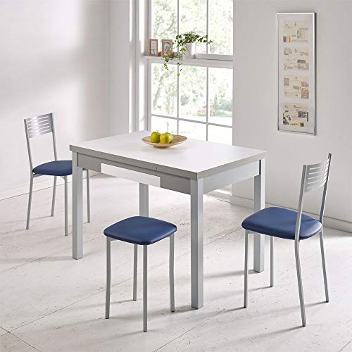 fanmuebles - Mesa de Cocina Extensible Marta con cajón - 110 x 70 cm. fanmuebles - Mesa de Cocina Extensible Marta con cajón - 110 x 70 cm.