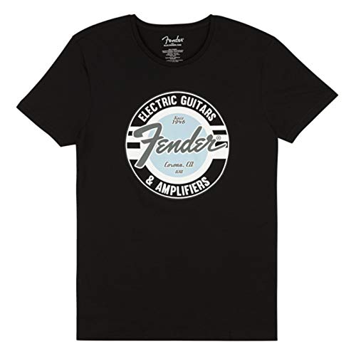 Fender Guitars & Amps - Camiseta para Hombre, Talla L, Color Negro