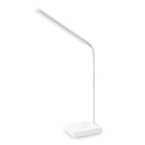 FENRIR Lámpara Escritorio LED,Lámpara de Mesa,3 niveles de intensidad ajustables,cargador USB,control táctil