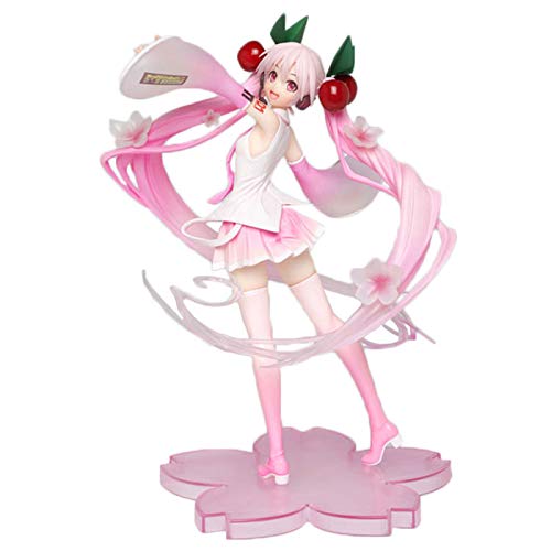 Figura de acción de Hatsune Miku de 20 cm, Juguetes Modelo para niños muñecas, Modelo Lindo Rosa de Hatsune Miku
