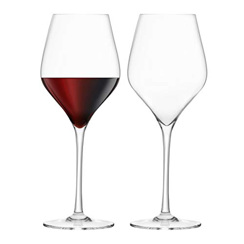 Final Touch 100% libre de plomo Crystal Red Wine Glasses Copas de vino rojo cristal - Titanium reforzado para una mayor durabilidad Tall 26 cm 620 ml - Paquete con 2 unidades
