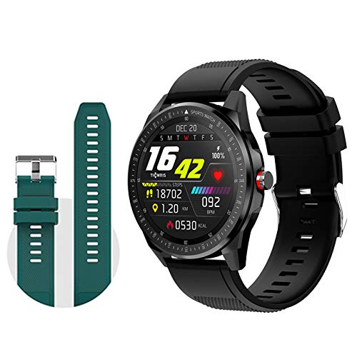 Flytise Smart Watch 1.3 Pulgadas Fitness Monitor de frecuencia cardíaca con Correa de Reloj reemplazable 31 Modos Deportivos IP68 Reloj Deportivo a Prueba de Agua Reloj Inteligente con