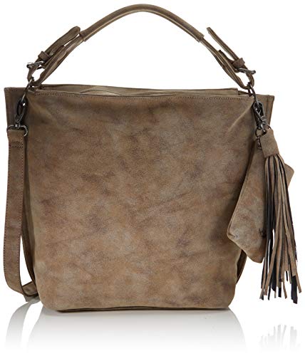 Fritzi aus Preussen Fritzi 1 Big, Bolso de hombro Hobo. para Mujer, Madera antigua, Einheitsgröße