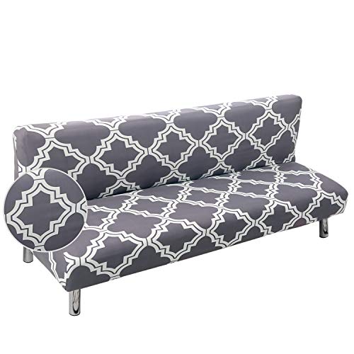 Fundas de Sofá Sin Brazos Plegable Fabric Poliéster Spandex Protector de Muebles Cubre Sofa Cubierta para Sofa Cama Fundas de Clic-clac Elástica Gris/Patrón Rombo Fundas de Sofá Sin Brazos Plegable Fabric Poliéster Spandex Protector de Muebles Cubre Sofa Cubierta para Sofa Cama Fundas de Clic-clac Elástica Gris/Patrón Rombo