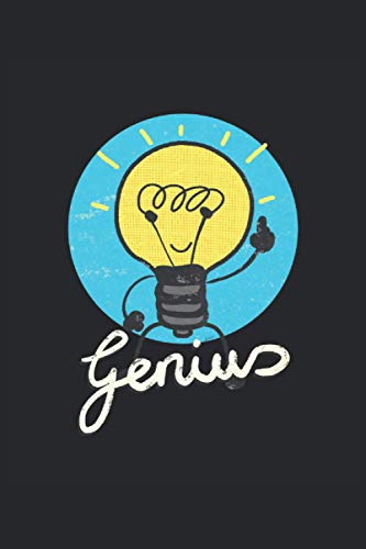 Genius: Lightbulb Genius Inventor Smart Gifts Cuaderno con rayas (formato A5, 15, 24 x 22, 86 cm, 120 páginas)