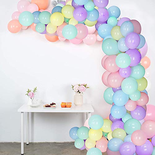 Globos de Cumpleaños de Colores, 100 piezas Globos Pastel de Látex para Fiestas Bodas Reuniones y Otras Celebraciones
