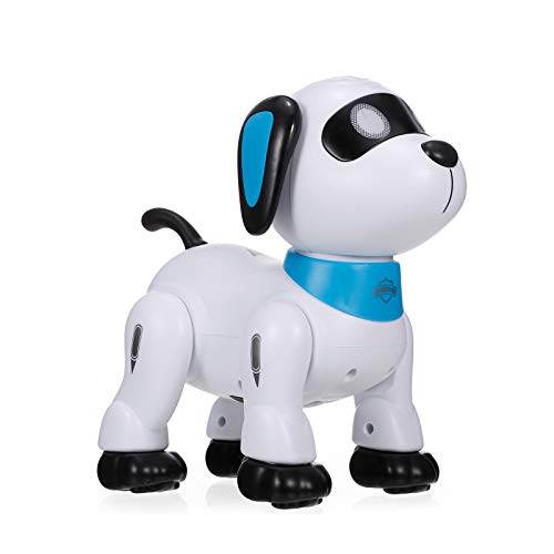 Goolsky K21 Robot electrónico para acrobacias de perro, mando a distancia, robot, control por voz, programable, sensación táctil, música, juguete de baile para niños cumpleaños