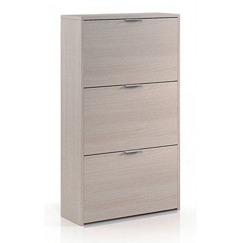 HABITMOBEL Zapatero 3 Puertas Roble 18 Pares 113 X 60 X 22 cm HABITMOBEL Zapatero 3 Puertas Roble 18 Pares 113 X 60 X 22 cm