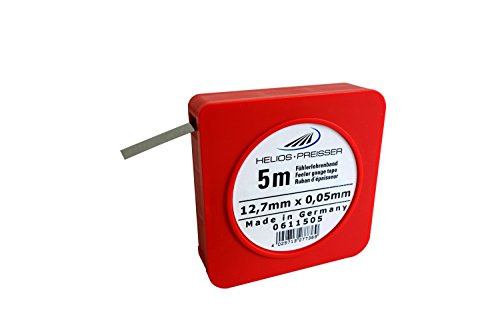 HELIOS-PREISSER 611505 Feeler - Cinta de calibración, rojo y gris, 5 m/0.05 mm