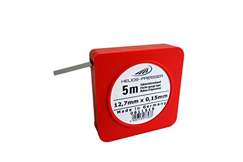 HELIOS-PREISSER 611515 Feeler - Cinta de calibración, rojo y gris, 5 m/0.15 mm