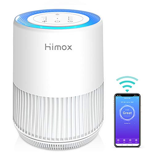 HIMOX Purificador Aire WiFi Inteligente con H13 HEPA Filtro Purificador Aire HEPA de Medico Grade, Modo Automático, Monitor de Calidad del Aire, Capturar Alergias, Polen, Caspas de Mascotas H-06