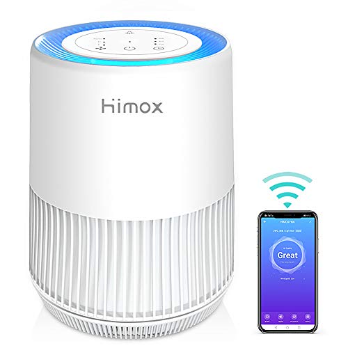 HIMOX Purificador Aire WiFi Inteligente con H13 HEPA Filtro Purificador Aire HEPA de Medico Grade, Modo Automático, Monitor de Calidad del Aire, Capturar Alergias, Polen, Caspas de Mascotas H-06 HIMOX Purificador Aire WiFi Inteligente con H13 HEPA Filtro Purificador Aire HEPA de Medico Grade, Modo Automático, Monitor de Calidad del Aire, Capturar Alergias, Polen, Caspas de Mascotas H-06
