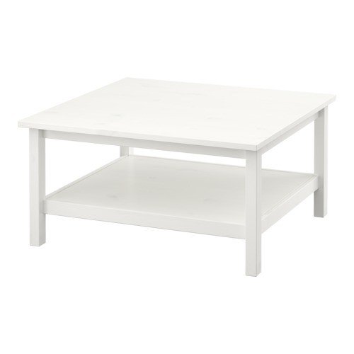 Ikea HEMNES - Mesa de Centro, Mancha Blanca Blanco - 90x90 cm