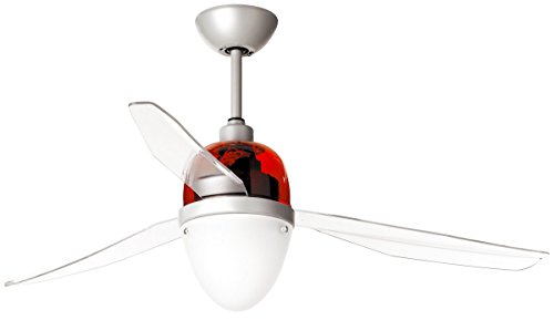 Italexport - Ventilador con luz Swing Eco con carcasa roja de 127 cm de diámetro, sin mando a distancia