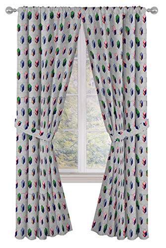 Jay Franco Minecraft Genda Iso Animals 84" inch Drapes - Beautiful Room Décor & Easy Set Up, Bedding Features Creeper & TNT - Curtains Include 2 Tiebacks, 4 Piece Set (Official Minecraft Product)