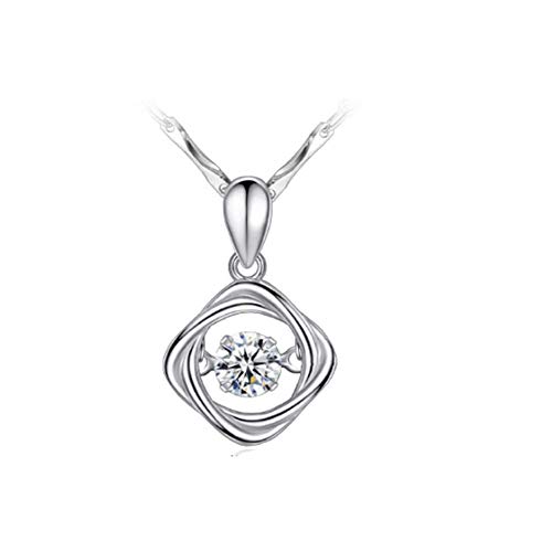 JLCNB Sterling Silver Clavicle Necklace Female Smart Series Four-Leaf Clover Pendant Simple Necklace