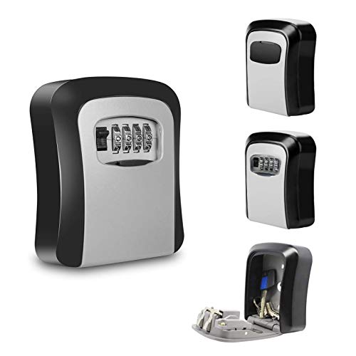 JOLIGAEA Caja fuerte para llaves, Caja de Seguridad para Llaves con Combinación 4 dígitos, Montada en la Pared, se puede clavar en la pareds, Adecuada para el Hogar, el Garaje y la Granja, ect JOLIGAEA Caja fuerte para llaves, Caja de Seguridad para Llaves con Combinación 4 dígitos, Montada en la Pared, se puede clavar en la pareds, Adecuada para el Hogar, el Garaje y la Granja, ect