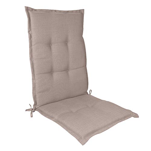 josietomy Cojín de respaldo alto para silla de jardín, cojín de asiento y cojín de respaldo, 120 x 50 cm