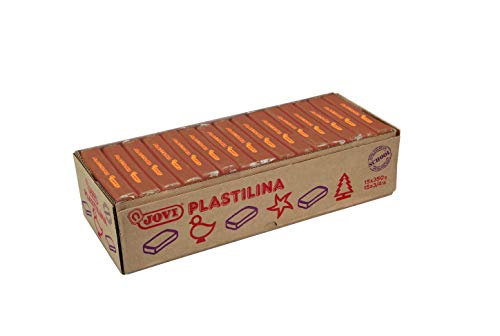 Jovi Caja de plastilina, 15 Pastillas 350 gr, Color marrón (7209), Gramos