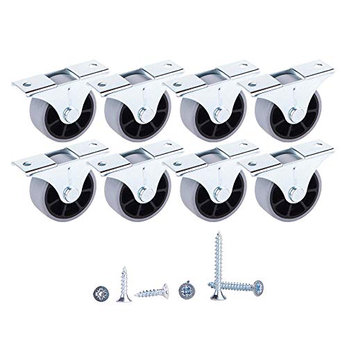 Juego de 8 ruedas pequeñas de 40 mm, ruedas de plástico resistente de poliuretano para muebles, aparatos y equipos no giratorios, ruedas pequeñas, tornillos incluidos (8) Juego de 8 ruedas pequeñas de 40 mm, ruedas de plástico resistente de poliuretano para muebles, aparatos y equipos no giratorios, ruedas pequeñas, tornillos incluidos (8)