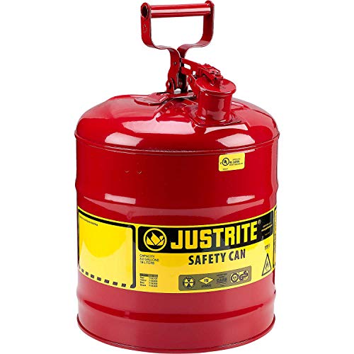 JustRite 7150100z tipo I acero galvanizado inflamable Seguridad puede, Capacidad 19 L, rojo