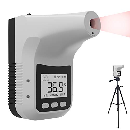 K3 PRO Termómetro infrarrojo montado en la pared, prueba rápida sin contacto de 0,5 S. Termómetro médico digital preciso con alarma