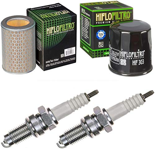 Kit de mantenimiento con filtro de aire, filtro de aceite y juego de bujías para motores CBF 500, año de construcción 2004-2008 Kit de mantenimiento con filtro de aire, filtro de aceite y juego de bujías para motores CBF 500, año de construcción 2004-2008