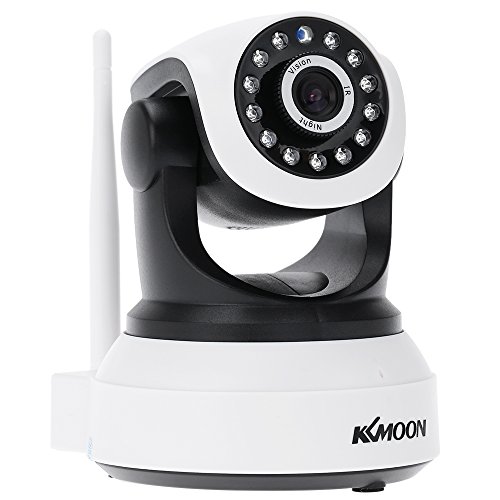 KKmoon Webcam inalámbrica Wifi 720P HD H.264 P2P 1MP AP IP red recepción IR seguridad cámara P/T