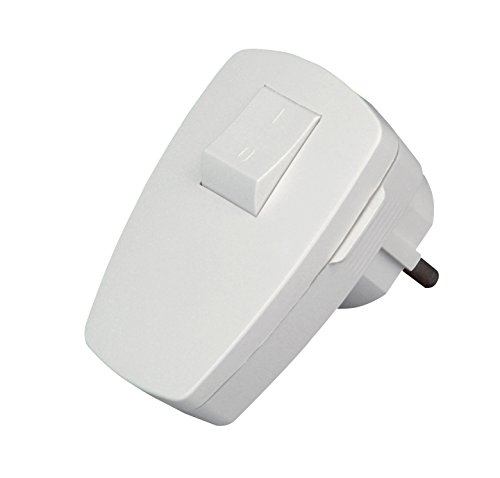 Kopp 170402006 - Enchufe de protección con interruptor, color blanco ártico