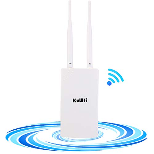 KuWFi Enrutador WiFi 4G SIM, Router inalámbrico CPE inalámbrico al Aire Libre Antenas Dobles de Alta Ganancia con Ranura para Tarjeta SIM Compatibilidad con Cat 4 Se Utiliza en la cámara de monitoreo KuWFi Enrutador WiFi 4G SIM, Router inalámbrico CPE inalámbrico al Aire Libre Antenas Dobles de Alta Ganancia con Ranura para Tarjeta SIM Compatibilidad con Cat 4 Se Utiliza en la cámara de monitoreo