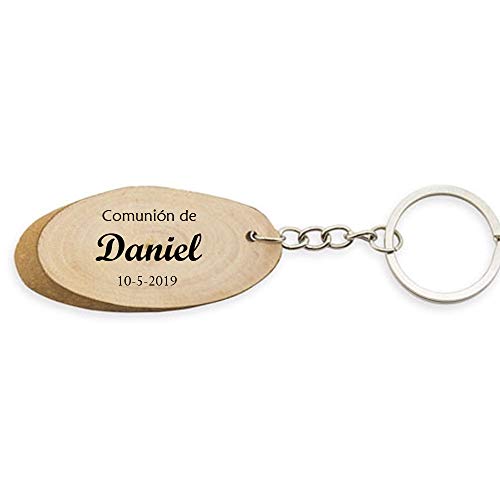 Llaveros de madera PERSONALIZADOS para comuniones, bautizos, bodas y celebraciones. lote 10 unidades Llaveros de madera PERSONALIZADOS para comuniones, bautizos, bodas y celebraciones. lote 10 unidades