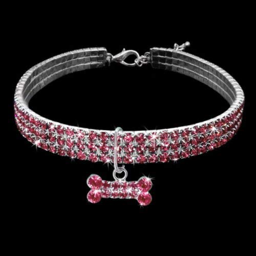 LLK Moda Belleza Rhinestone Pet Dog Jewelry Collar Crystal Jewelery Cuello Perro