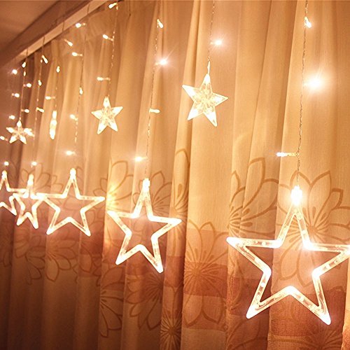 Locisne conectar LED 138 Stars 12pcs 1m * 2m cortina de luz de la ventana se enciende con 8 modos para el árbol de Navidad de interior Locisne conectar LED 138 Stars 12pcs 1m * 2m cortina de luz de la ventana se enciende con 8 modos para el árbol de Navidad de interior