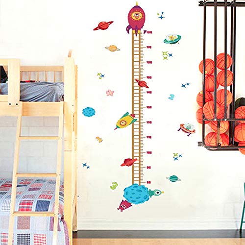 Lorcoo Gráfico de crecimiento, 60 * 140cm Adhesivo decorativo para pared medidor de altura para niños, Vivero Habitación de los Niños Removible Etiquetas de la Pared Murales